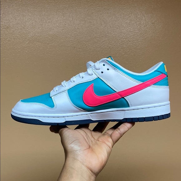 Nike Dunk Low “Dusty Cactus/Thunder Blue/White/Racer Pink/Laser Orange” - Picture 5 of 17
